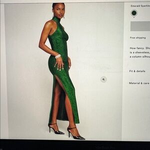 Reformation Vibrant Green Backless Dress